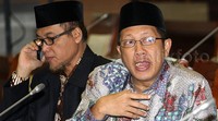 Lukman Hakim saat menyampaikan ikhtisar hasil pemeriksaan BPK RI semester satu tahun 2015 dan pembahasan pertanggungjawaban pelaksanaan APBN 2014. Pool/Lamhot Aritonang/detikFoto.