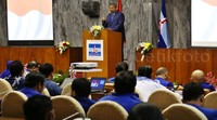 SBY berpidato di depan anggota DPR Fraksi Partai Demokrat. Pool/Lamhot Aritonang/detikFoto.