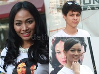 Whulandary Herman, Maxime Bouttier dan Stella Cornelia adalah sederet bintang film 'Bidadari Terakhir.' Pool/Gus Mun/detikFoto.