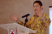 Menteri komunikasi dan Informatika RI Rudiantara membuka secara resmi Pameran foto dan benda bersejarah PMI dalam rangka HUT PMI ke-70 tahun di Jakarta, Kamis (10/9/2015).
