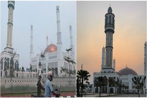 Bedanya Masjid Raya Pontianak Sebelum & Sesudah Kabut Asap