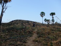 Tak perlu waktu lama, hanya 10-15 menit mendaki bukit untuk sampai di puncaknya. Treknya pun tak terlalu sulit (Sastri/detikTravel)