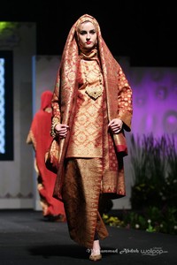 Ghea Panggabean. Indonesia Internasional Islamic Fashion & Products 2015 Ethnic Urbanovative at Jakarta Convention Center. Jakarta. [Foto: Mohammad Abduh/Wolipop]