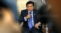 Novanto mengungkapkan bahwa pertemuan dengan Trump pada Kamis (3/9) lalu mendadak. Pertemuan itu pun bukan dalam rangka memberi dukungan ataupun untuk kepentingan pribadi. Pool/Lamhot Aritonang/detikFoto.