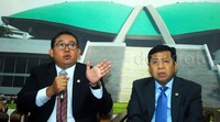 Setya Novanto dan Fadli Zon memberikan penjelasan panjang lebar hingga di ujung meminta publik move on dari kontroversi pertemuan dengan Donald Trump. Pool/Lamhot Aritonang/detikFoto.