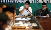 Sekjen DPP PBNU, Helmy Faishal Zaini mengatakan pengurus DPP PBNU turut berduka atas tragedi jatuhnya crane di Masjidil Haram. Lamhot Aritonang/detikFoto.