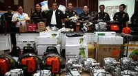 BNN dan Bea Cukai menggelar barang bukti penyelundupan sabu.