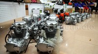 Barang bukti mesin motor yang digunakan pelaku untuk menyelundupkan sabu.