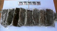 Barang bukti ganja yang diamankan seberat 1 kg. Ist/Puspen TNI.
