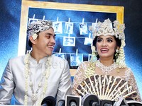 Usai menikah, baik Ayudia maupun Ditto mengaku sangat bahagia. Pool/Palevi S/detikFoto.