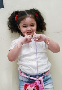 Amora imut banget. Pool/Gus Mun/detikFoto.