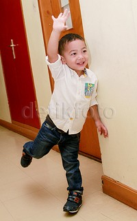 Tak hanya Amora, sang adik, Kellen juga mencuri perhatian. Pool/Gus Mun/detikFoto.