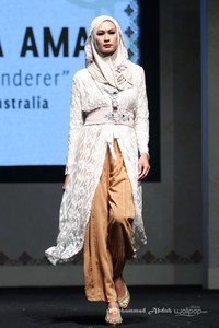 Amalina Aman Gypsy Wanderer from Australia. Indonesia Internasional Islamic Fashion & Products 2015 Ethnic Urbanovative at Jakarta Convention Center. Jakarta. [Foto: Mohammad Abduh/Wolipop]