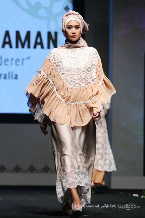 Amalina Aman Gypsy Wanderer from Australia. Indonesia Internasional Islamic Fashion & Products 2015 Ethnic Urbanovative at Jakarta Convention Center. Jakarta. [Foto: Mohammad Abduh/Wolipop]