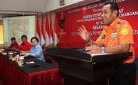 Bambang mengatakan Basarnas siap membagi ilmu untuk Baguna dalam penanganan bencana. Lamhot Aritonang/detikFoto.