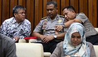 Kapolda Metro Jaya ikut memantau rapat kerja antara Menteri Pemberdayaan Aparatur Negara dan Reformasi Birokrasi dengan Komisi II. Lamhot Aritonang/detikFoto.
