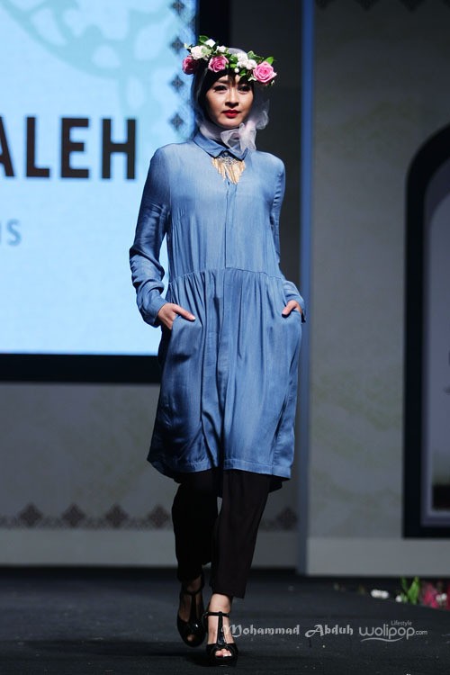 Eisha Saleh from Australia. Indonesia Internasional Islamic Fashion & Products 2015 Ethnic Urbanovative at Jakarta Convention Center. Jakarta. [Foto: Mohammad Abduh/Wolipop]
