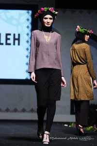 Eisha Saleh from Australia. Indonesia Internasional Islamic Fashion & Products 2015 Ethnic Urbanovative at Jakarta Convention Center. Jakarta. [Foto: Mohammad Abduh/Wolipop]