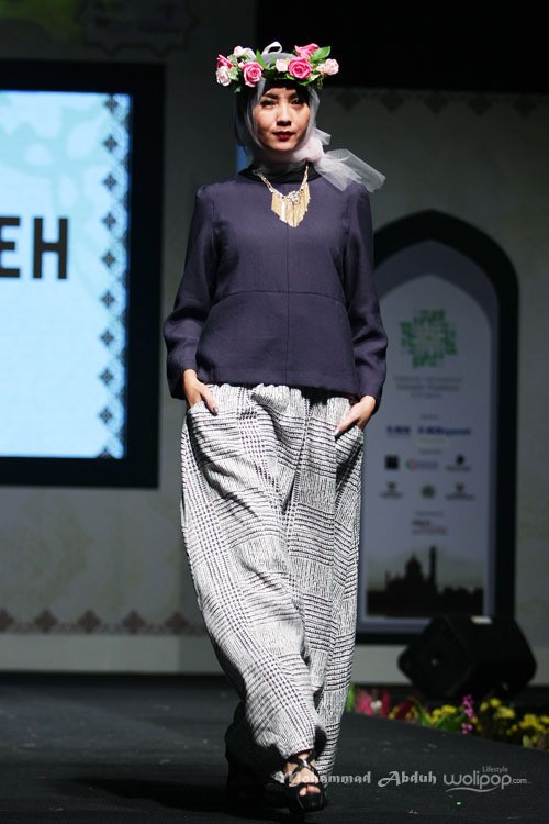 Eisha Saleh from Australia. Indonesia Internasional Islamic Fashion & Products 2015 Ethnic Urbanovative at Jakarta Convention Center. Jakarta. [Foto: Mohammad Abduh/Wolipop]