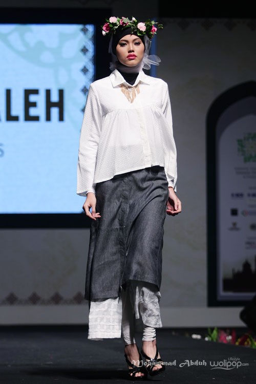 Eisha Saleh from Australia. Indonesia Internasional Islamic Fashion & Products 2015 Ethnic Urbanovative at Jakarta Convention Center. Jakarta. [Foto: Mohammad Abduh/Wolipop]