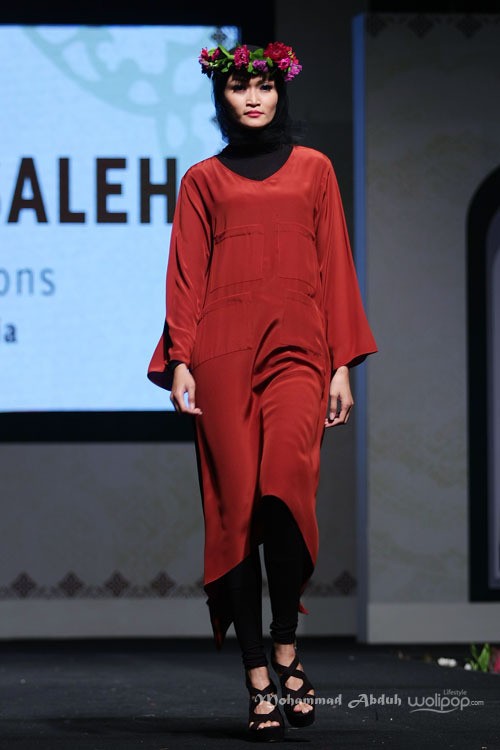Eisha Saleh from Australia. Indonesia Internasional Islamic Fashion & Products 2015 Ethnic Urbanovative at Jakarta Convention Center. Jakarta. [Foto: Mohammad Abduh/Wolipop]