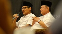 Irwan Prayitno (kiri) dan Nasrul Abit (kanan) maju Pilkada Sumbar dengan didukung PAN, PDIP, Hanura, NasDem, dan PPP.