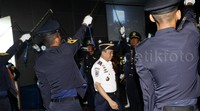 Jonan tiba di Gedung SMESCO untuk membuka Pameran Transportasi Indonesia.