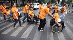 Kaum Disabilitas Geruduk Kantor Kemenhub
