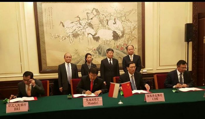 Foto: Penandatanganan Utang Bank BUMN dan Bank Pembangunan China Foto: Penandatanganan Utang Bank BUMN dan Bank Pembangunan China