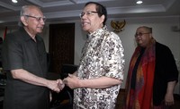 Diantaranya budayawan Jaya Suprana, Mantan Menteri Perhubungan Emil Salim, hingga mantan Menteri Luar Negeri Alwi Shihab. Pool/Kemenko Maritim.
