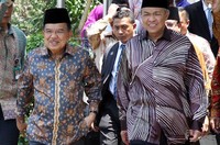 JK juga mengatakan pertemuan keduanya membahas hubungan bileteral kedua negara baik dari sisi ekonomi dan sosial. Pool/Setwapres.