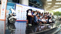 Anak-anak sekolah mengunjungi pameran transportasi yang digelar di Gedung Smesco UKM Galery, Jakarta. Pool/Aris Ganjar/detikFoto.