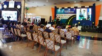Panggung yang disediakan oleh panitia untuk menyelenggarakan diskusi, live music, dan lain-lain di Gedung Smeso UKM Galery, Jakarta. Pool/Aris Ganjar/detikFoto.