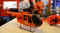 Miniatur helikopter milik BASARNAS turut dipamerkan. Pool/Aris Ganjar/detikFoto.