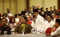 Para pendukung mendaulat eks Menpora Adhyaksa Dault menjadi bakal cagub DKI Jakarta periode 2017-2022. Deklarasi dukungan digelar di Hotel Kartika Chandra, Jakarta Selatan, Minggu (20/09/2015).