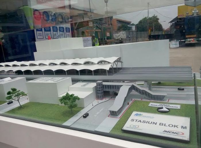 foto: miniatur stasiun MRT Jakarta di daerah Blok M foto: miniatur stasiun MRT Jakarta di daerah Blok M