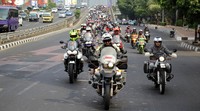 Jeffrey tiba di Jakarta setelah mengelilingi dunia sejauh 420.000 KM. Ist/Ride For Peace.
