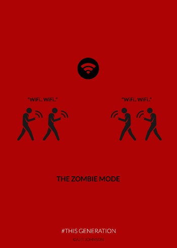 Orang-orang seperti zombie untuk mendapatkan WiFi. (kredit foto: Ajit Johnson)