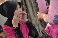     Persiapan Fita di balik layar. Pool/Ismail/detikFoto.