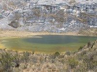 Danau tiga warna ini ada di jalur pendakian ke Puncak Carstensz lewat Sugapa. Tepatnya, setelah kawasan Gua Maximus dan sebelum Basecamp Danau-danau (Afif/detikTravel)