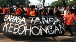 Mahasiswa Demo Tuntut Penuntasan Kasus HAM