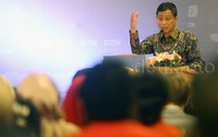 Jonan menyampaikan pidatonya.