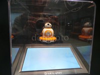 Pengunjung juga dapat melihat droid BB-8, karakter baru yang menjadi perbincangan dalam film 'Star Wars: The Force Awakens.'