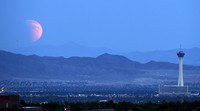 Gerhana supermoon di Las Vegas, Nevada. David Becker/Reuters/detikFoto.