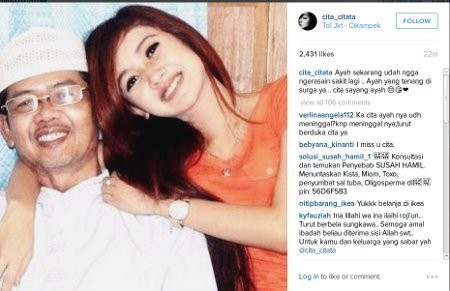 Cita Citata Berduka, Sang Ayah Meninggal Dunia