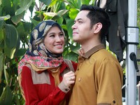 Saat pemotretan tersebut, mereka terlihat sangat serasi. Pool/Gus Mun/detikFoto.