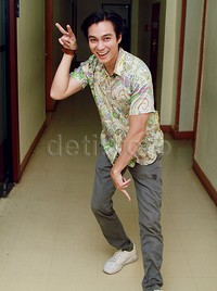 Sayangnya, artis berusia 34 tahun itu enggan berbicara banyak soal sosok kekasihnya. Pool/Gus Mun/detikFoto.