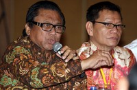 Rakernas tersebut dibuka oleh Ketua Dewan Pertimbangan Kamar Dagang dan Industri (Kadin) Oesman Sapta Odang (Oso). Lamhot Aritonang/detikFoto.