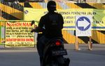 Perbaikan Jembatan Putus Jalur Jatiasih-Pondok Gede