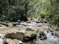 Sungai Wabu mengalir di pinggiran Desa Sugapa dan menjadi sumber air bagi masyarakat sekitar. Kalau trekking lebih jauh ke hutan, traveler bisa merasakan suasana yang lebih alami (Afif/detikTravel)